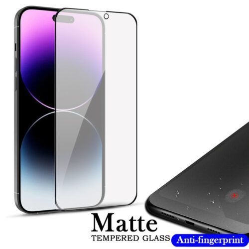 Matte Anti-Fingerprint Full Glue Tempered Glass iPhone 15 Plus