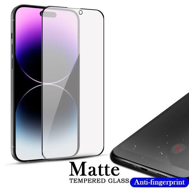 Matte Anti-Fingerprint Full Glue Tempered Glass iPhone 15 Plus ΠΡΟΣΤΑΣΙΑ ΟΘΟΝΗΣ Orso Matte Anti-Fingerprint Full Glue Tempered Glass iPhone 15 Plus