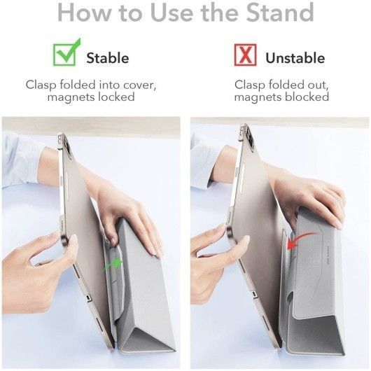 ESR Ascend Trifold with Clasp Grey iPad Pro 12,9 2021/2022 ΘΗΚΕΣ ESR ESR Ascend Trifold with Clasp Grey iPad Pro 12,9 2021/2022 - Image 6