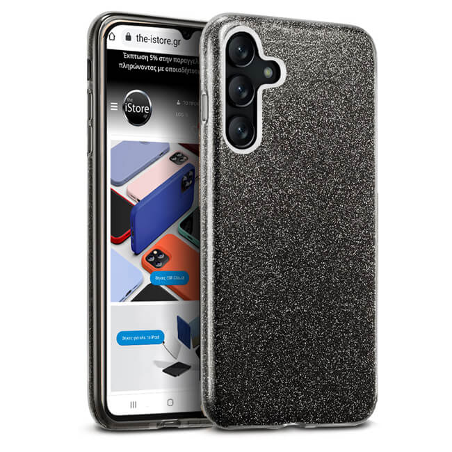 Θήκη Hybrid Strass Black Samsung Galaxy S24 FE ΘΗΚΕΣ Orso Θήκη Hybrid Strass Black Samsung Galaxy S24 FE