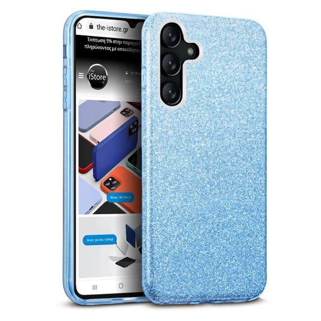 Θήκη Hybrid Strass Blue Samsung Galaxy A35 5G STOCK OFFERS Orso Θήκη Hybrid Strass Blue Samsung Galaxy A35 5G