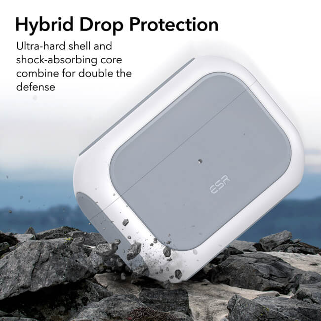 ESR AirPods Pro Orbit Hybrid Case White (MagSafe Compatible) APPLE AIRPODS ESR ESR AirPods Pro Orbit Hybrid Case White (MagSafe Compatible) - Image 5
