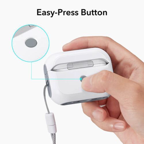 Alternative view of ESR AirPods Pro Orbit Hybrid Case White (MagSafe Compatible)