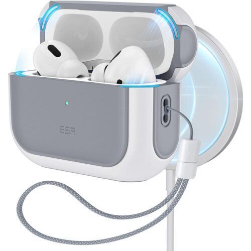 ESR AirPods Pro Orbit Hybrid Case White (MagSafe Compatible) APPLE AIRPODS ESR ESR AirPods Pro Orbit Hybrid Case White (MagSafe Compatible)