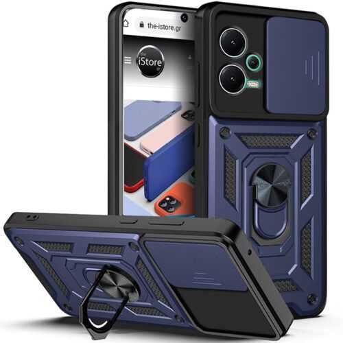 Combo Kickstand Slide Camera Case Blue Xiaomi Poco X5 5G ΘΗΚΕΣ OEM Combo Kickstand Slide Camera Case Blue Xiaomi Poco X5 5G