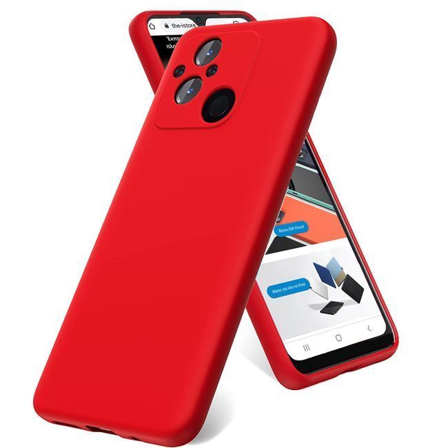 Rubber Silk Case Red Xiaomi Redmi 12C ΘΗΚΕΣ OEM Rubber Silk Case Red Xiaomi Redmi 12C
