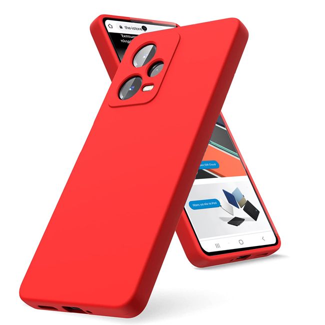 Rubber Silk Case Red Xiaomi Redmi Note 12 Pro 5G ΘΗΚΕΣ Orso Rubber Silk Case Red Xiaomi Redmi Note 12 Pro 5G