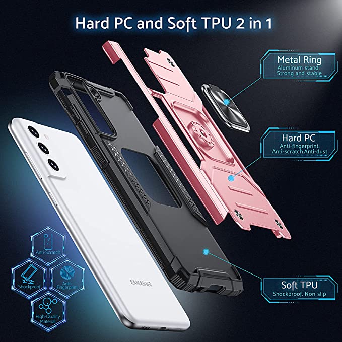 Armor Ringstand Case Silver Samsung Galaxy S21 FE 5G ΘΗΚΕΣ OEM Armor Ringstand Case Silver Samsung Galaxy S21 FE 5G - Image 13