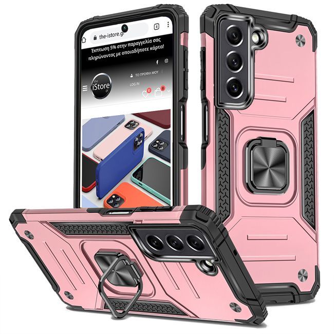 Armor Ringstand Case Silver Samsung Galaxy S21 FE 5G ΘΗΚΕΣ OEM Armor Ringstand Case Silver Samsung Galaxy S21 FE 5G - Image 6