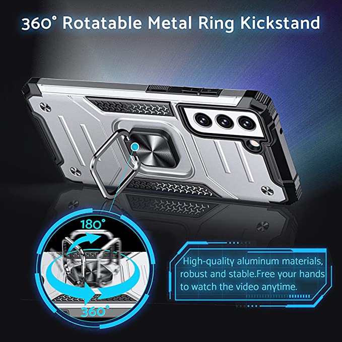 Armor Ringstand Case Silver Samsung Galaxy S21 FE 5G ΘΗΚΕΣ OEM Armor Ringstand Case Silver Samsung Galaxy S21 FE 5G - Image 5