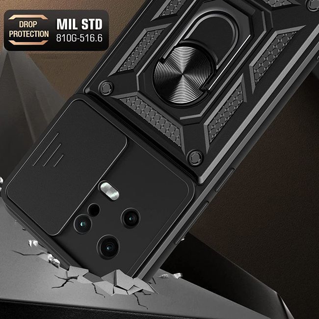 Combo Kickstand Slide Camera Case Black Xiaomi 13 ΘΗΚΕΣ OEM Combo Kickstand Slide Camera Case Black Xiaomi 13 - Image 3