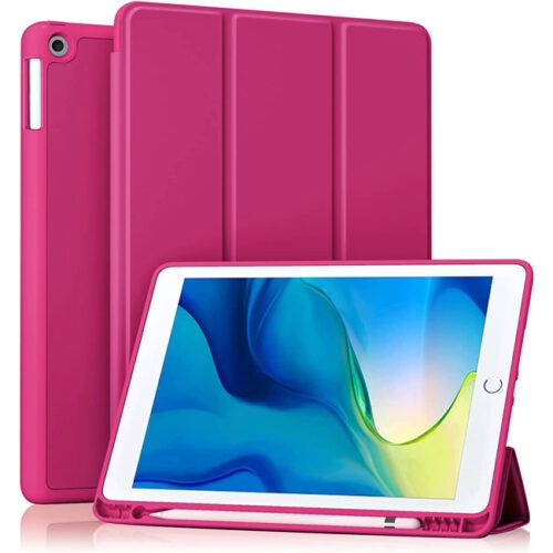 Soft TPU Flexible Pencil Holder Case Hot Pink iPad 10,2 2019/2020/2021 ΘΗΚΕΣ Orso Soft TPU Flexible Pencil Holder Case Hot Pink iPad 10,2 2019/2020/2021