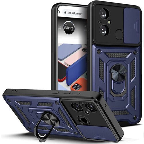 Combo Kickstand Slide Camera Case Blue Xiaomi Redmi 12C ΘΗΚΕΣ OEM Combo Kickstand Slide Camera Case Blue Xiaomi Redmi 12C