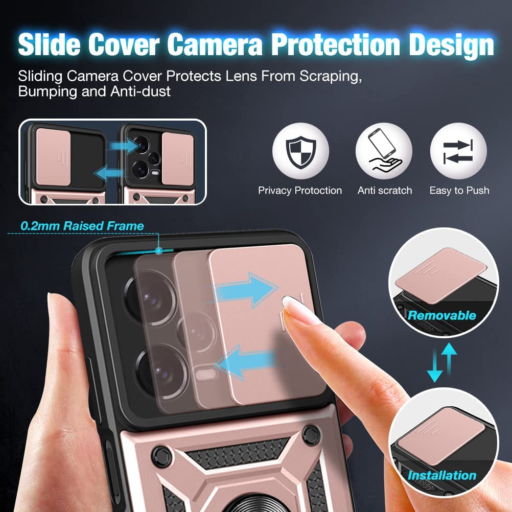 Combo Kickstand Slide Camera Case Black Xiaomi Redmi Note 12 Pro 5G ΘΗΚΕΣ OEM Combo Kickstand Slide Camera Case Black Xiaomi Redmi Note 12 Pro 5G - Image 8