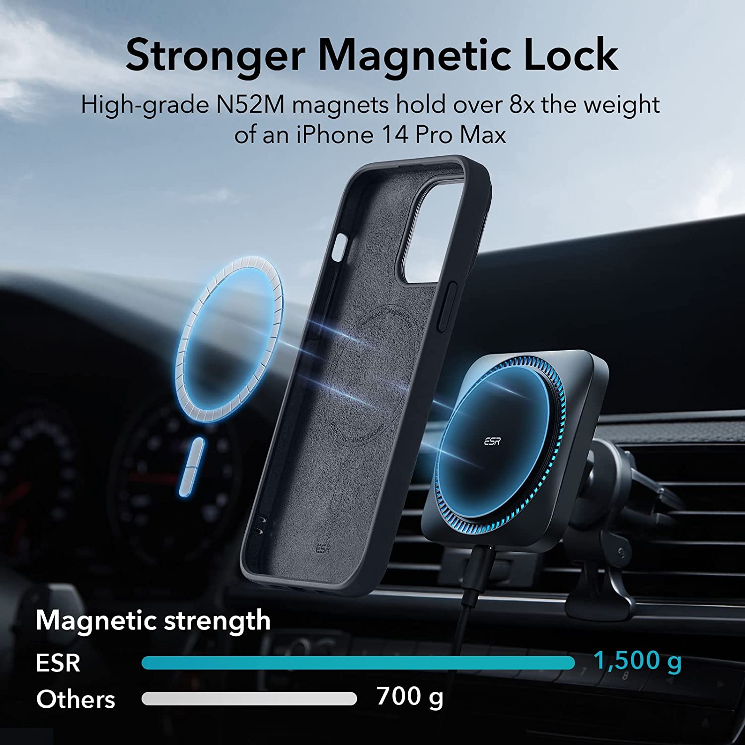 Θήκη ESR Cloud with Stash Stand HaloLock Magsafe Black iPhone 15 Plus ΘΗΚΕΣ ESR Θήκη ESR Cloud with Stash Stand HaloLock Magsafe Black iPhone 15 Plus - Image 4