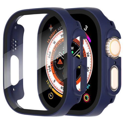 2-in-1 Hard Frame Blue+ Tempered Glass Apple Watch 49mm APPLE WATCH OEM 2-in-1 Hard Frame Blue+ Tempered Glass Apple Watch 49mm