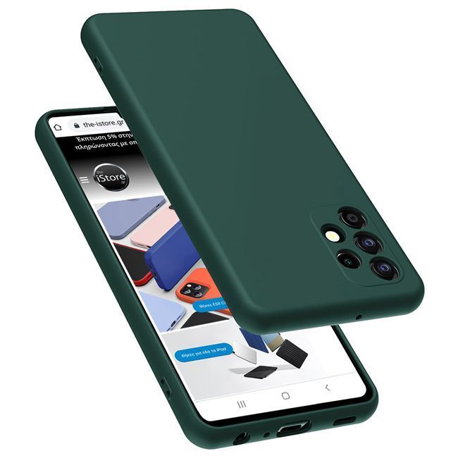 Rubber Silk Case Green Samsung Galaxy A52 ΘΗΚΕΣ OEM Rubber Silk Case Green Samsung Galaxy A52