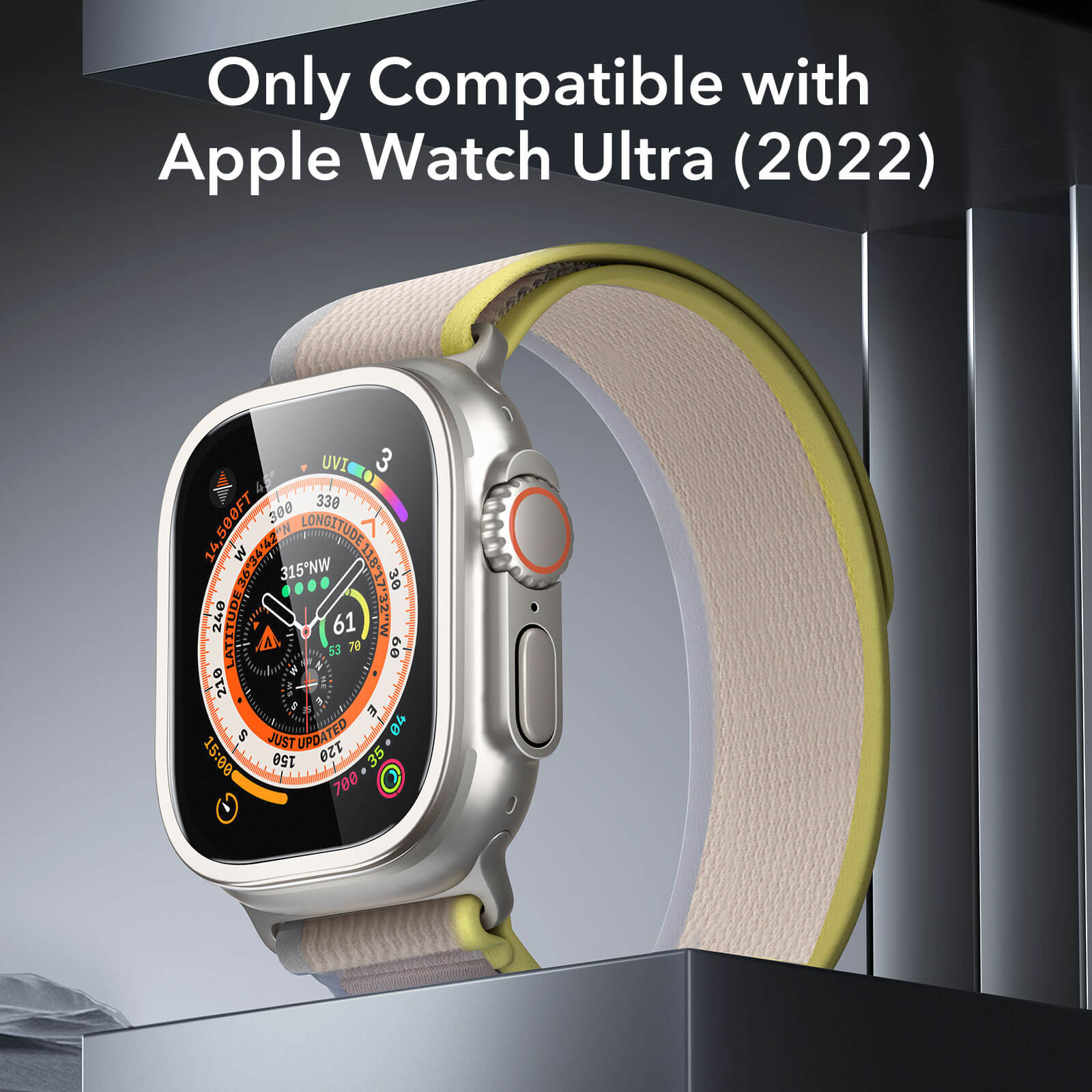 (2 Pack) ESR Armorite Ultra-Tough Tempered Glass Titanium Apple Watch Ultra 49mm APPLE WATCH ESR (2 Pack) ESR Armorite Ultra-Tough Tempered Glass Titanium Apple Watch Ultra 49mm - Image 9