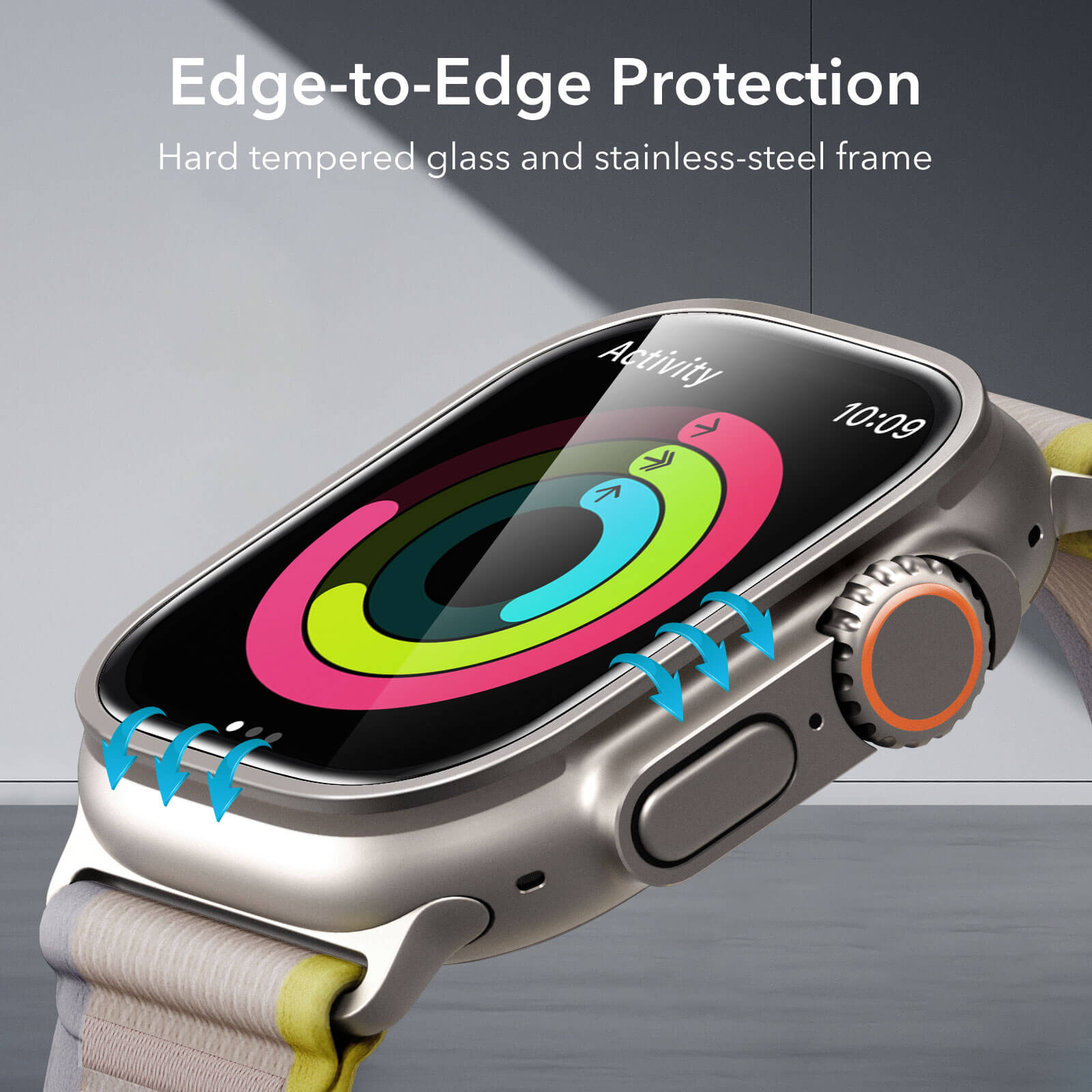 (2 Pack) ESR Armorite Ultra-Tough Tempered Glass Titanium Apple Watch Ultra 49mm APPLE WATCH ESR (2 Pack) ESR Armorite Ultra-Tough Tempered Glass Titanium Apple Watch Ultra 49mm - Image 5