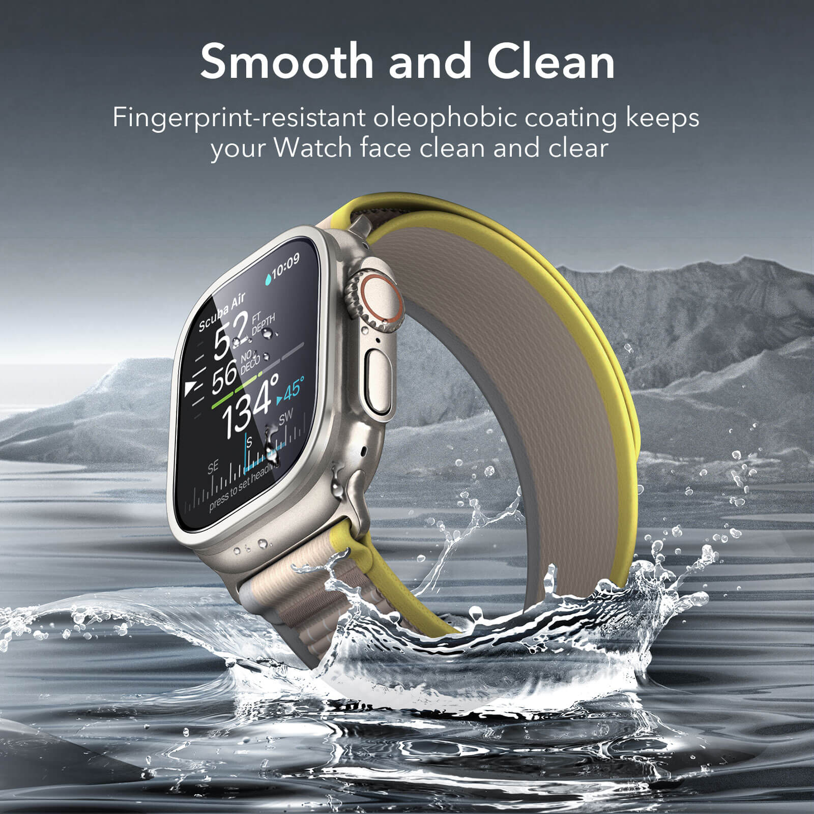 (2 Pack) ESR Armorite Ultra-Tough Tempered Glass Titanium Apple Watch Ultra 49mm APPLE WATCH ESR (2 Pack) ESR Armorite Ultra-Tough Tempered Glass Titanium Apple Watch Ultra 49mm - Image 3
