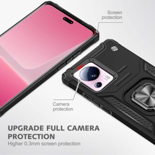 Alternative view of Θήκη Armor Ringstand Black Xiaomi 13 Lite /13 Lite NFC 5G