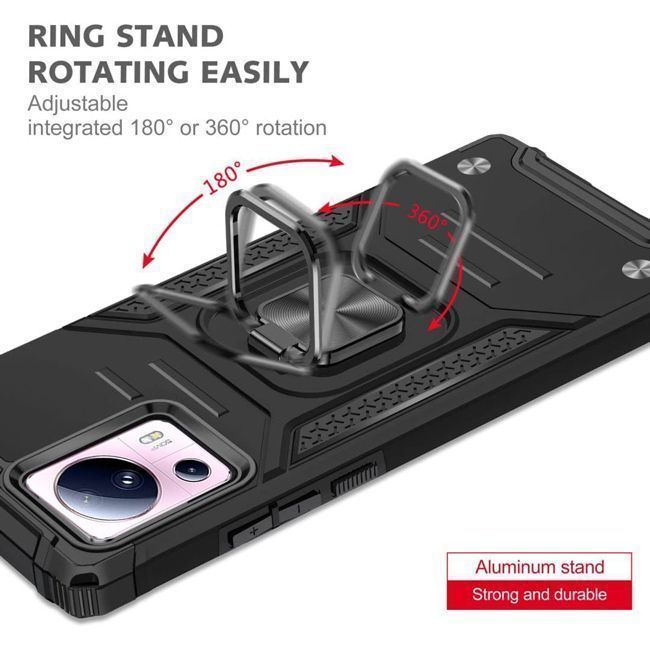 Θήκη Armor Ringstand Black Xiaomi 13 Lite /13 Lite NFC 5G ΘΗΚΕΣ OEM Θήκη Armor Ringstand Black Xiaomi 13 Lite /13 Lite NFC 5G - Image 4