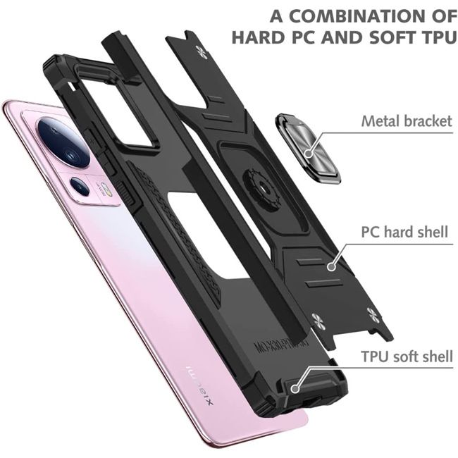 Θήκη Armor Ringstand Black Xiaomi 13 Lite /13 Lite NFC 5G ΘΗΚΕΣ OEM Θήκη Armor Ringstand Black Xiaomi 13 Lite /13 Lite NFC 5G - Image 5