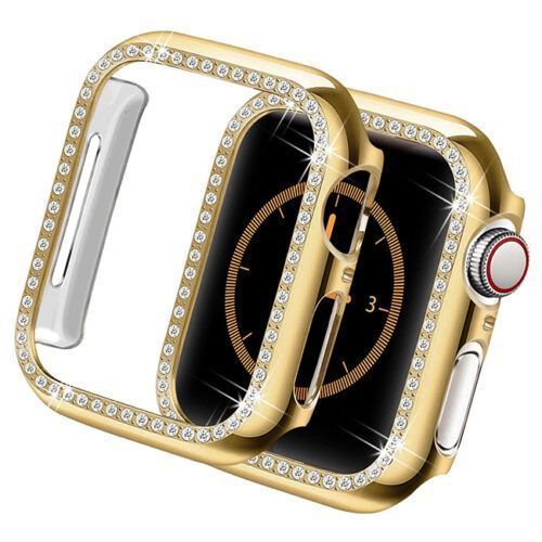 Θήκη Hard Diamonds Gold Apple Watch 45mm APPLE WATCH Orso Θήκη Hard Diamonds Gold Apple Watch 45mm