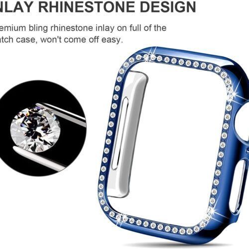 Alternative view of Θήκη Hard Diamonds Blue Apple Watch 45mm