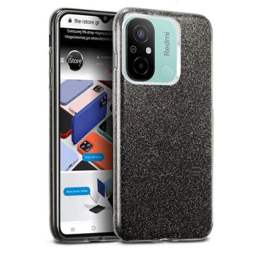 Θήκη Hybrid Strass Black Xiaomi Redmi 12C ΘΗΚΕΣ OEM Θήκη Hybrid Strass Black Xiaomi Redmi 12C