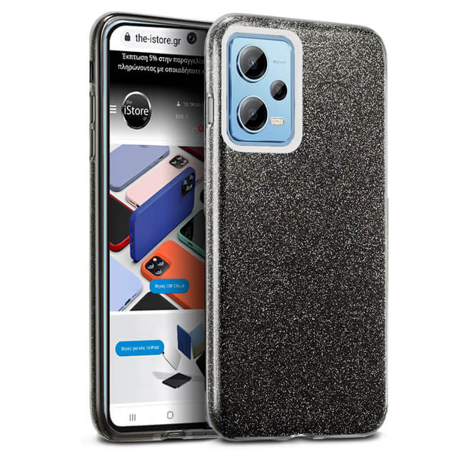 Θήκη Hybrid Strass Black Poco X5 Pro 5G ΘΗΚΕΣ OEM Θήκη Hybrid Strass Black Poco X5 Pro 5G