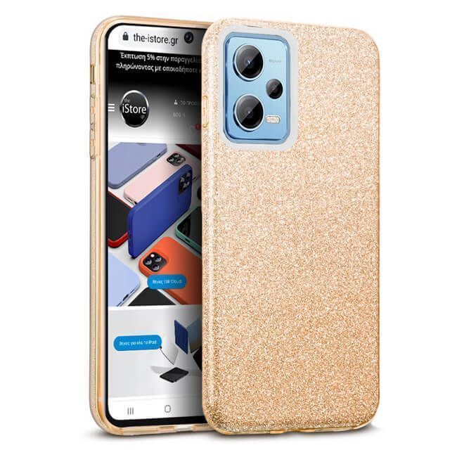 Θήκη Hybrid Strass Gold Xiaomi Redmi Note 12 4G ΘΗΚΕΣ OEM Θήκη Hybrid Strass Gold Xiaomi Redmi Note 12 4G