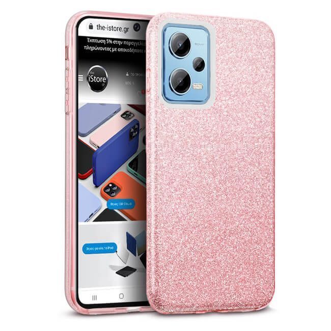 Θήκη Hybrid Strass Pink Xiaomi Redmi Note 12 Pro 5G ΘΗΚΕΣ OEM Θήκη Hybrid Strass Pink Xiaomi Redmi Note 12 Pro 5G