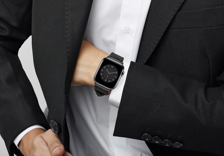 WiWU Attelage Genuine Leather Band Apple Watch 44/45/46/49mm Black APPLE WATCH WIWU WiWU Attelage Genuine Leather Band Apple Watch 44/45/46/49mm Black - Image 2