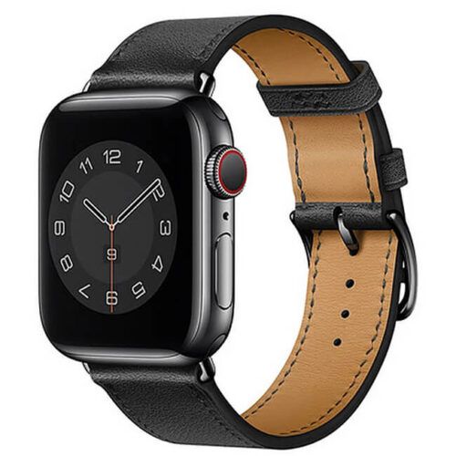 WiWU Attelage Genuine Leather Band Apple Watch 44/45/46/49mm Black