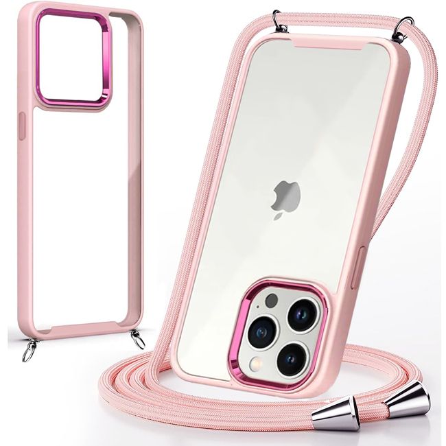 Θήκη Orso Shield Κορδόνι Clear Rose iPhone 14 Pro Max ΘΗΚΕΣ Orso Θήκη Orso Shield Κορδόνι Clear Rose iPhone 14 Pro Max