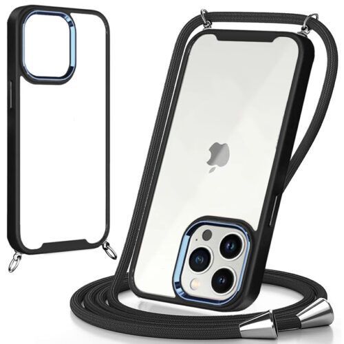 Θήκη Orso Shield Κορδόνι Clear Black iPhone 15 Pro ΘΗΚΕΣ Orso Θήκη Orso Shield Κορδόνι Clear Black iPhone 15 Pro