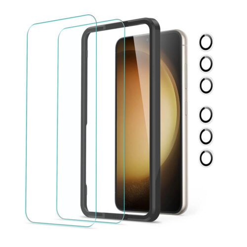 (4-Pack) ESR Set Tempered Glass +  9H Camera Lens Clear Samsung Galaxy S23