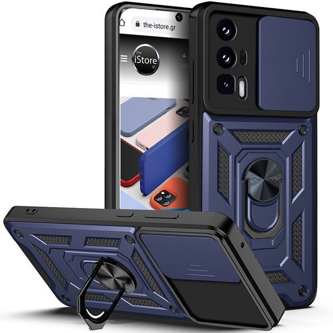 Θήκη Orso Combo Kickstand Slide Camera Blue Poco F5 Pro 5G ΘΗΚΕΣ Orso Θήκη Orso Combo Kickstand Slide Camera Blue Poco F5 Pro 5G
