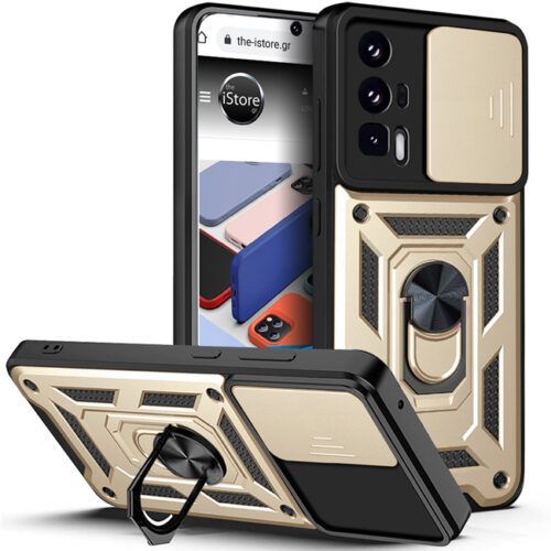 Θήκη Orso Combo Kickstand Slide Camera Gold Poco F5 Pro 5G