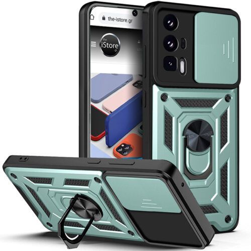 Θήκη Orso Combo Kickstand Slide Camera Green Poco F5 Pro 5G