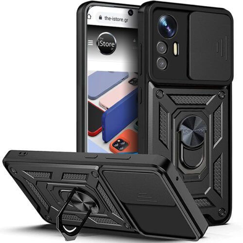 Θήκη Orso Combo Kickstand Slide Camera Black Xiaomi Redmi Note 12S