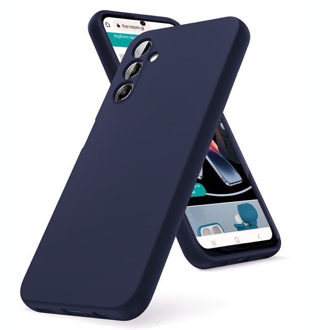 Θήκη Rubber Silk Dark Blue Samsung Galaxy A36/A56 ΘΗΚΕΣ Orso Θήκη Rubber Silk Dark Blue Samsung Galaxy A36/A56