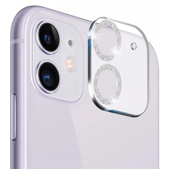 Glitter Full Cover 9H Camera Glass iPhone 11 Clear Silver ΠΡΟΣΤΑΣΙΑ ΟΘΟΝΗΣ OEM Glitter Full Cover 9H Camera Glass iPhone 11 Clear Silver