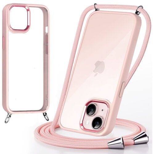 Θήκη Orso Shield Κορδόνι Clear Rose iPhone 14