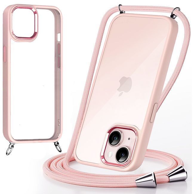 Θήκη Orso Shield Κορδόνι Clear Rose iPhone 14 ΘΗΚΕΣ Orso Θήκη Orso Shield Κορδόνι Clear Rose iPhone 14