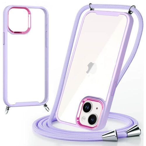 Θήκη Orso Shield Κορδόνι Clear Violet iPhone 14