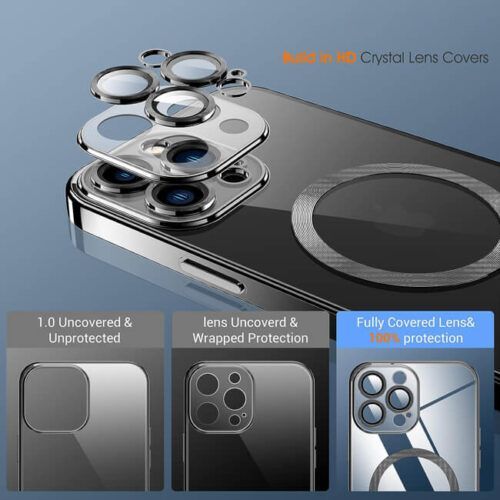 Alternative view of Θήκη Orso Magsafe Camera Protection Bare Look Black iPhone 14 Pro