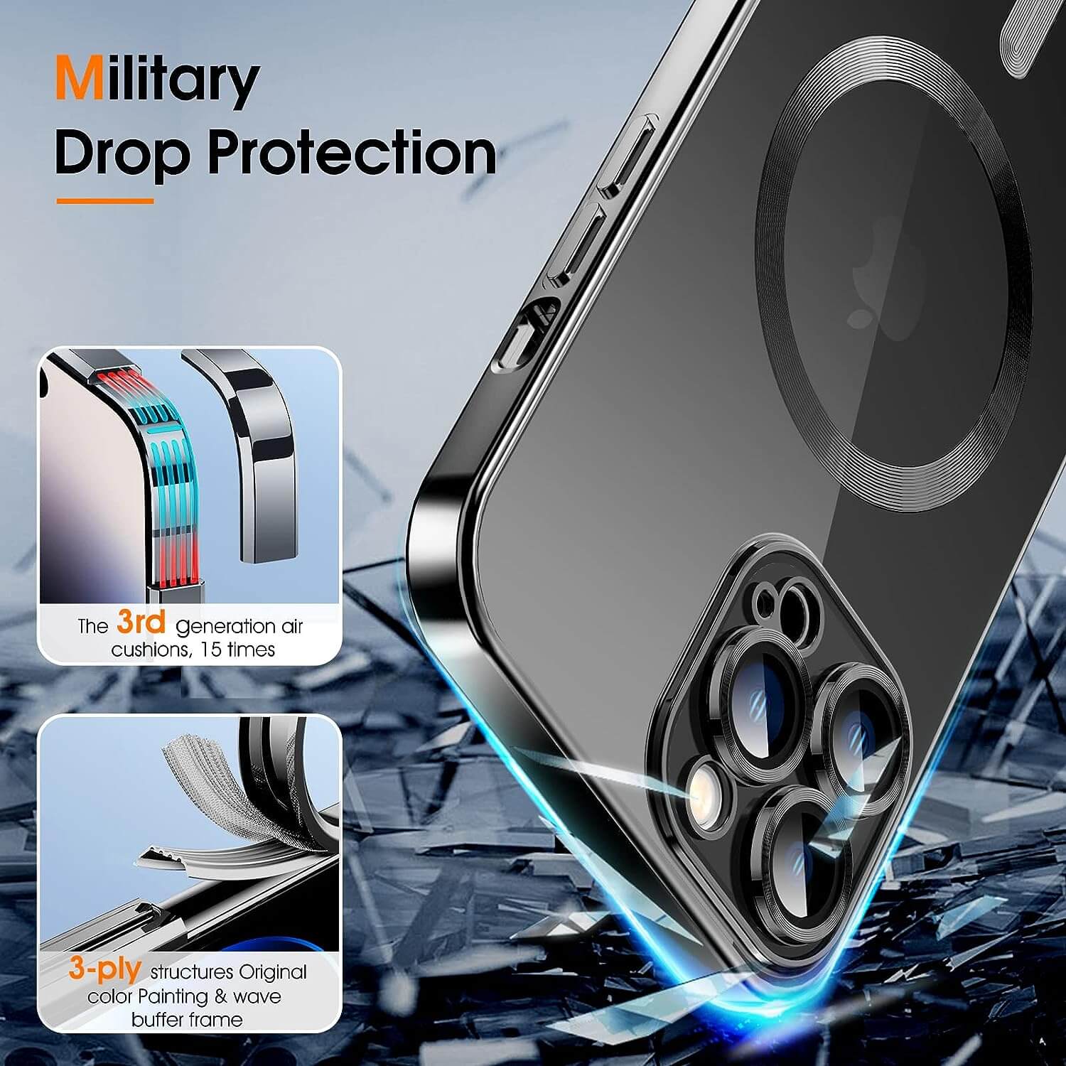 Θήκη Orso Magsafe Camera Protection Bare Look Black iPhone 14 Pro STOCK OFFERS Orso Θήκη Orso Magsafe Camera Protection Bare Look Black iPhone 14 Pro - Image 4