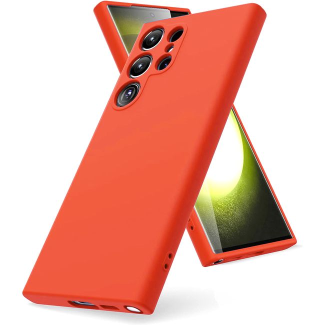 Θήκη Rubber Silk Orange Samsung Galaxy S24 Ultra STOCK OFFERS OEM Θήκη Rubber Silk Orange Samsung Galaxy S24 Ultra